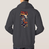 Chills and Thrills Halloween Werewolf Skateboard Hoodie (Rückseite)