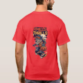 Chills and Thrills Halloween Werewolf Skateboard T-Shirt (Rückseite)