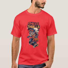 Chills and Thrills Halloween Werewolf Skateboard T-Shirt