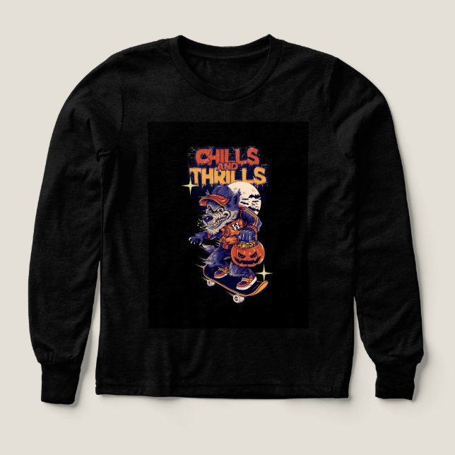 Chills & Thrills Graphic T - Shirt - Spooky Season (Design Vorderseite)