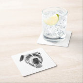 Chilly Dusk Canine Echo Rechteckiger Pappuntersetzer (Vor Ort)