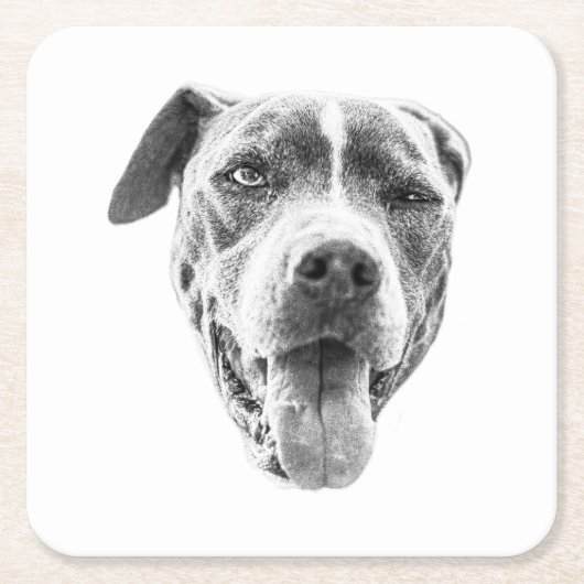 Chilly Dusk Canine Echo Rechteckiger Pappuntersetzer (Vorderseite)