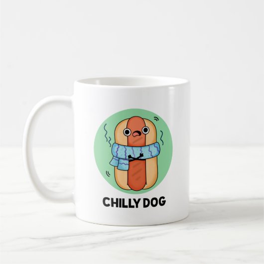 Chilly Hund Funny Chili Hot Dog Puff Kaffeetasse (Links)