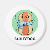Chilly Hund Funny Chili Hot Dog Puff Magnet (Vorne)