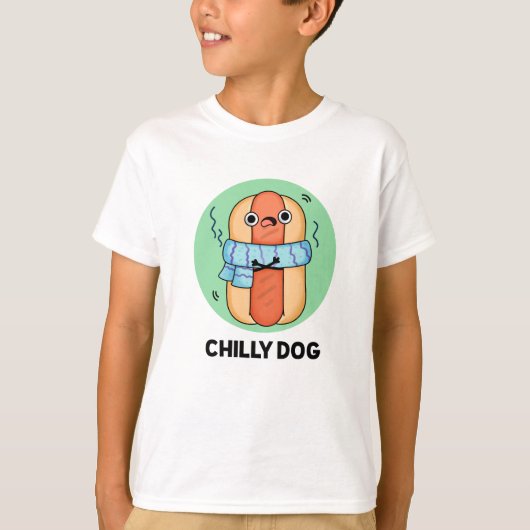 Chilly Hund Funny Chili Hot Dog Puff T-Shirt (Vorderseite)