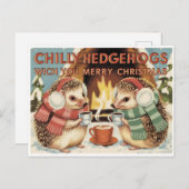 Chilly Igel Weihnachten Postkarte (Vorne/Hinten)
