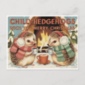 Chilly Igel Weihnachten Postkarte (Vorderseite)