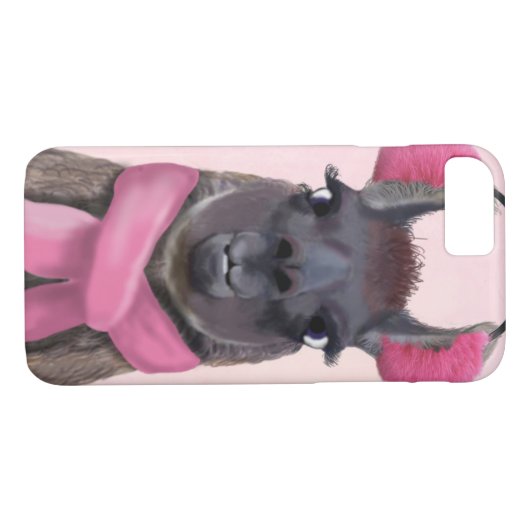 Chilly Llama Pink Case-Mate iPhone Hülle (Rückseite (Horizontal))