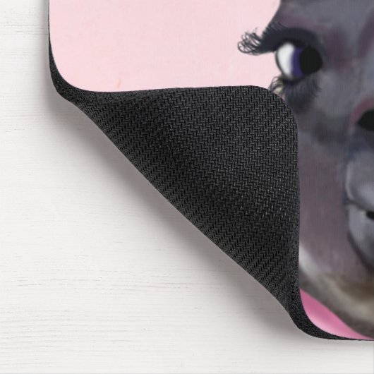 Chilly Llama Pink Mousepad (Ecke)