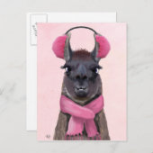Chilly Llama Pink Postkarte (Vorne/Hinten)