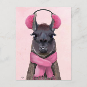 Chilly Llama Pink Postkarte