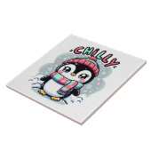 Chilly Penguin Snowy Scarf Hug Fliese (Seite)
