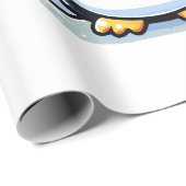 Chilly Penguin Snowy Scarf Hug Geschenkpapier (Rolleneckpunkt)