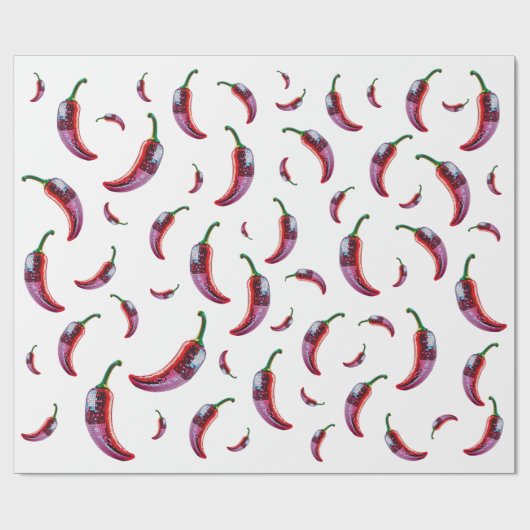 Chilly Pepper Disco Vibes Geschenkpapier (Flach)