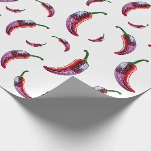 Chilly Pepper Disco Vibes Geschenkpapier (Ecke)
