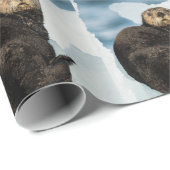 Chilly Sea Otter Geschenkpapier (Rolleneckpunkt)