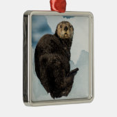 Chilly Sea Otter Ornament Aus Metall (Rechts)