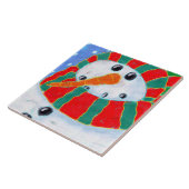 Chilly Snowman Abstrakt Art Fliese (Seite)