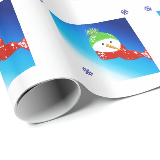 Chilly Snowman Geschenkpapier (Rolleneckpunkt)