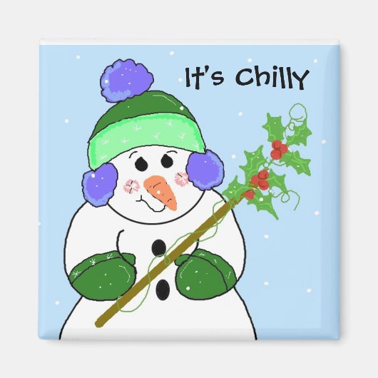 Chilly Snowman Magnet (Vorne)