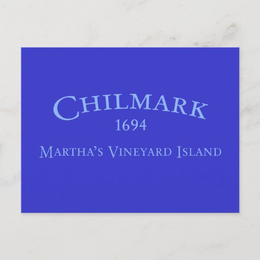 Chilmark Incorporated 1694 Postcard Postkarte (Vorderseite)