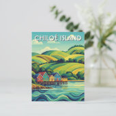 Chiloé Insel Chile Reise Postkarte (Stehend Vorderseite)