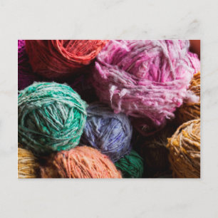 Chilöwool yarn dyed with natural dyes postkarte