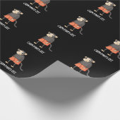 Chim-Pants-Zee Funny Chimpanzee Monkey Pun Dark BG Geschenkpapier (Ecke)