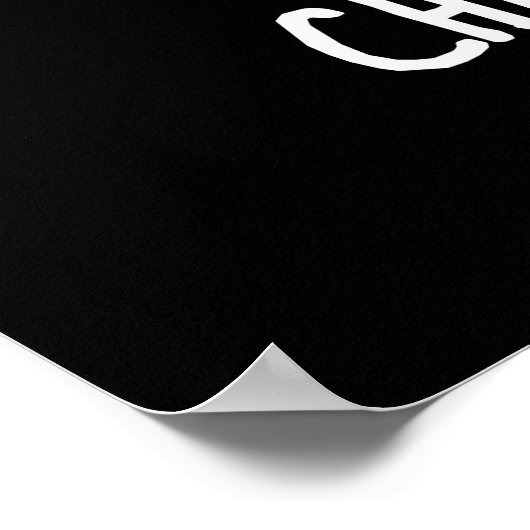 Chim-Pants-Zee Funny Chimpanzee Monkey Pun Dark BG Poster (Ecke)