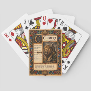 Chimäre, mittelalterliche Bestiarien-Kunst Spielkarten