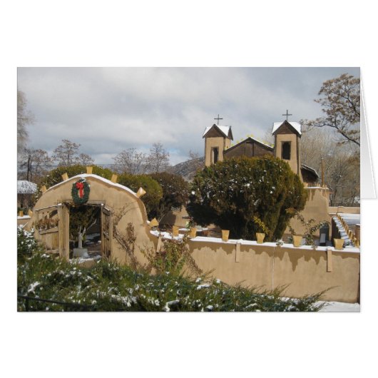 Chimayo New Mexico Weihnachtskarte (Vorderseite (Horizontal))