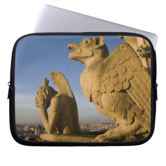 Chimera auf der Fassade der Kathedrale Notre Dame, Laptopschutzhülle (Vorderseite)