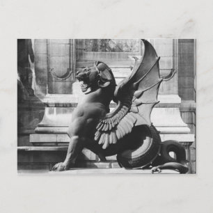 Chimera aus dem Brunnen St. Michel, Paris Postkarte