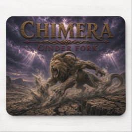 Chimera Cinder Fork Dark Realism Mousepad
