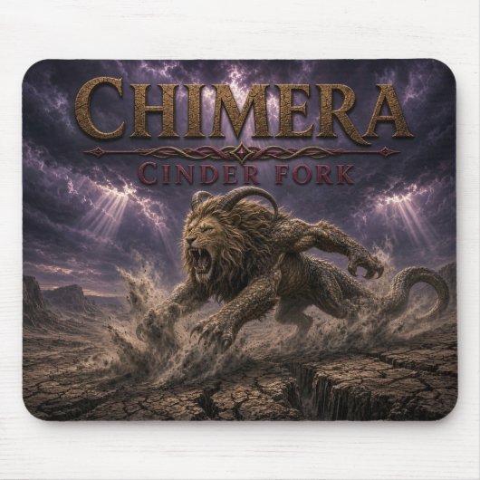 Chimera Cinder Fork Dark Realism Mousepad (Vorne)