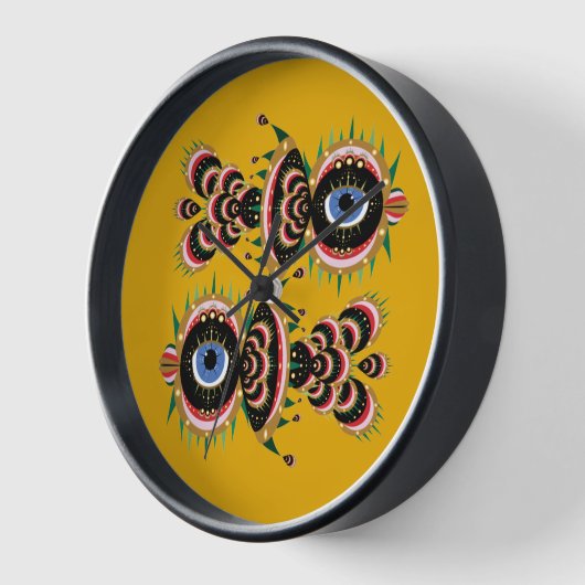 Chimera - Gerahmte Uhr für Vögel (Winkel)