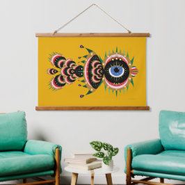 Chimera - Gobelbäume aus Fisch Wandteppich Mit Holzrahmen