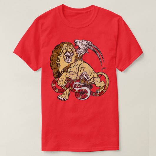 Chimera Griechische Mythologie Grafik T-Shirt (Design vorne)