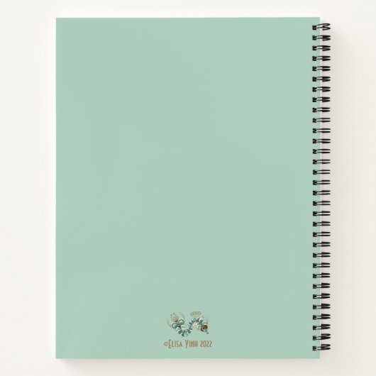 Chimera - Peacock-Seepferd-Notebook Notizblock (Rückseite)