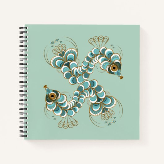 Chimera - Peacock Seepferd Square Notebook Notizblock (Vorderseite)