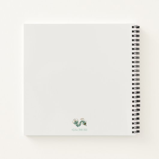 Chimera - Peacock Seepferd Square Notebook Notizblock (Rückseite)