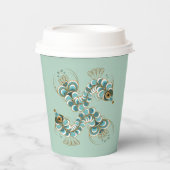 Chimera - Pfau Seepferd 8oz. Pappbecher (Vorderseite)