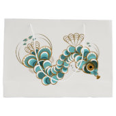 Chimera - Pfau Seepferd Große Geschenktasche Geschenktüte (Rückseite)