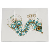 Chimera - Pfau Seepferd Große Geschenktasche Große Geschenktüte (Vorderseite)