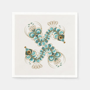 Chimera - Pfau Seepferd Paper Napkins Serviette