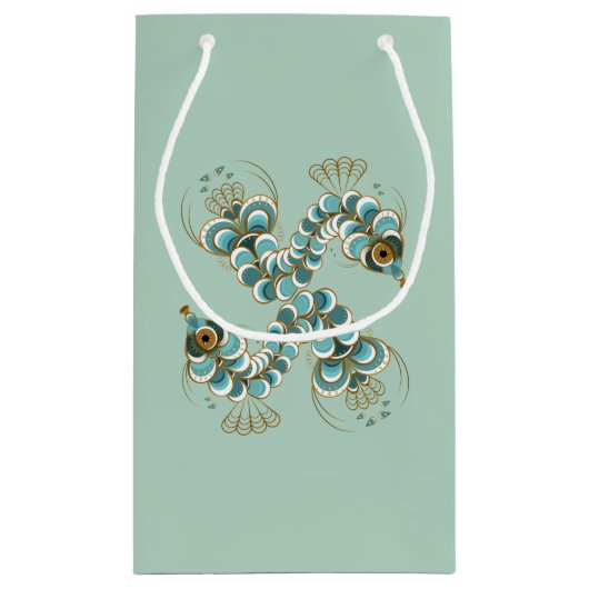 Chimera - Pfauen Seepferd Kleine Geschenktasche Kleine Geschenktüte (Rückseite)