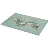 Chimera - Pfauenglasschneideboard - Seepferd Schneidebrett (Ecke)