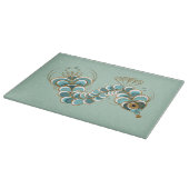 Chimera - Pfauenglasschneideboard - Seepferd Schneidebrett (Ecke)