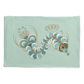 Chimera - Pfauenstandardpillowcases Kissenbezug (Rückseite-Links)