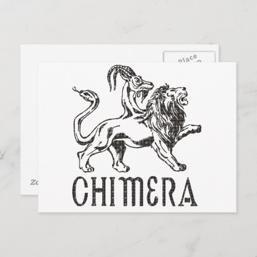 Chimera Postkarte (Vorne/Hinten)